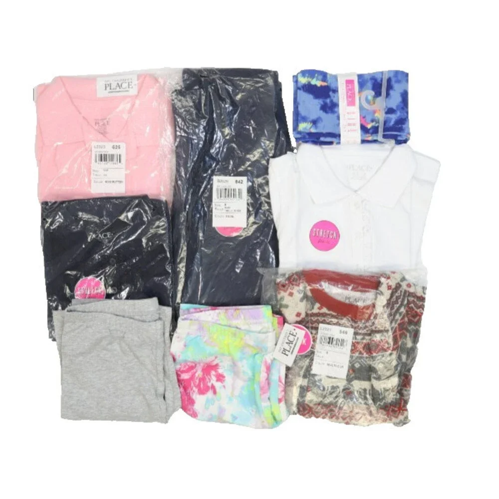 The Childrens Place Bulk Lot Of 9 Girls Size Medium 7/8 Mix Season Tops Bottoms